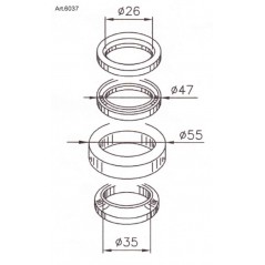 BUZZETTI Kit rodamientos columna de direccion 1043368