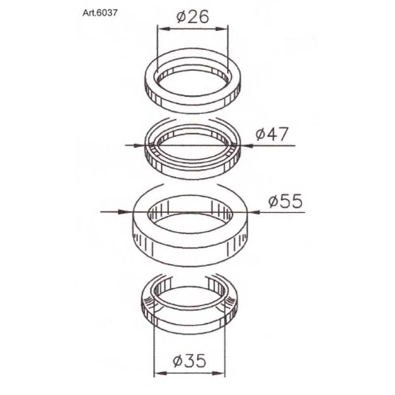 BUZZETTI Kit rodamientos columna de direccion 1043368