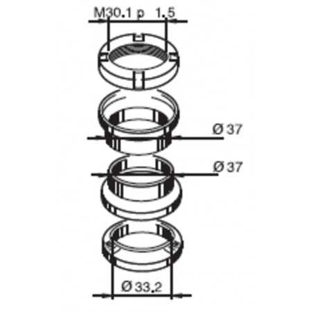BUZZETTI Kit rodamientos columna de direccion 1043373