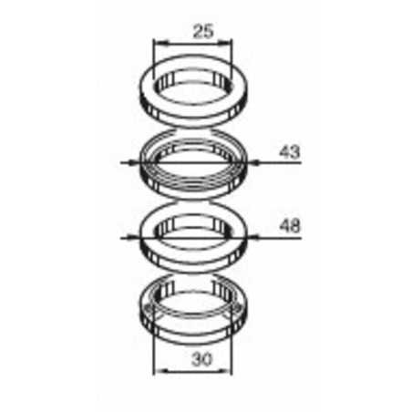 BUZZETTI Kit rodamientos columna de direccion 1043383