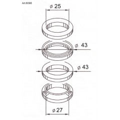 BUZZETTI Kit rodamientos columna de direccion 1043384