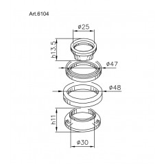 BUZZETTI Kit rodamientos columna de direccion 1043387
