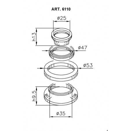 BUZZETTI Kit rodamientos columna de direccion 1043388