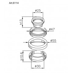 BUZZETTI Kit rodamientos columna de direccion 1043389