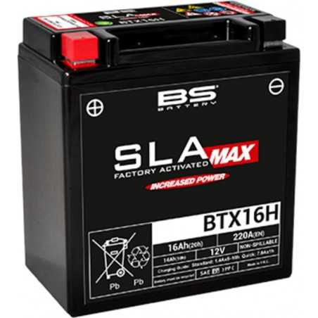 BS BATTERY Maintenance free activated SLA MAX BTX16H YTX16H 1080699