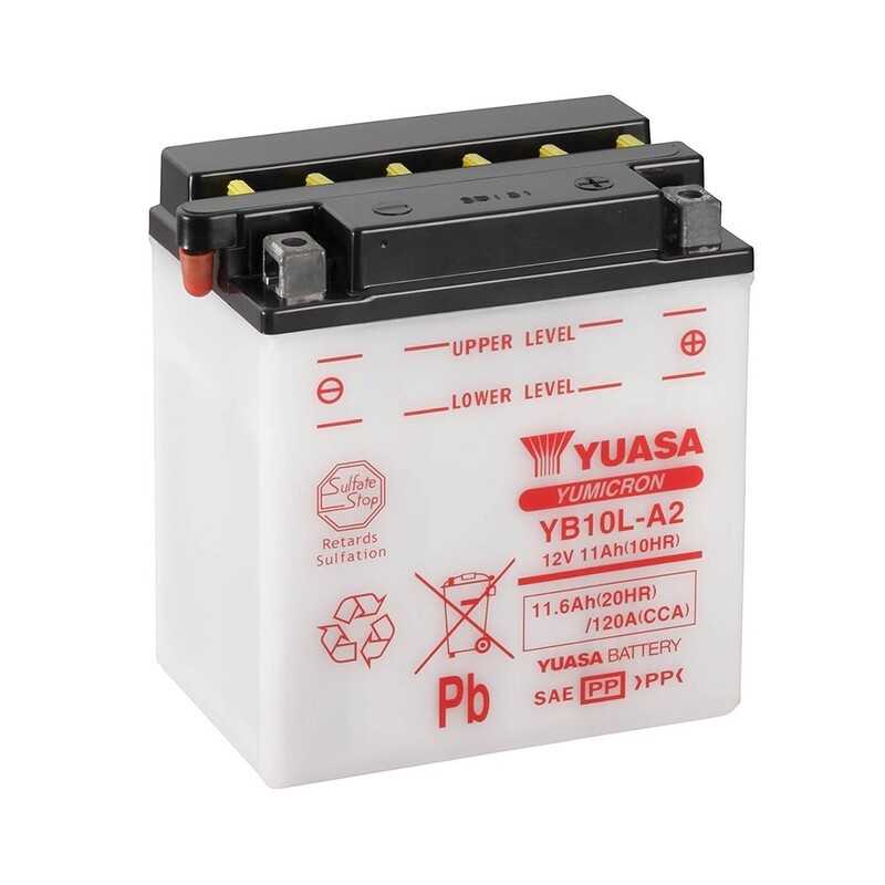 YUASA Battery with electrolyte YB10L-A2 COMBIPACK 1113573