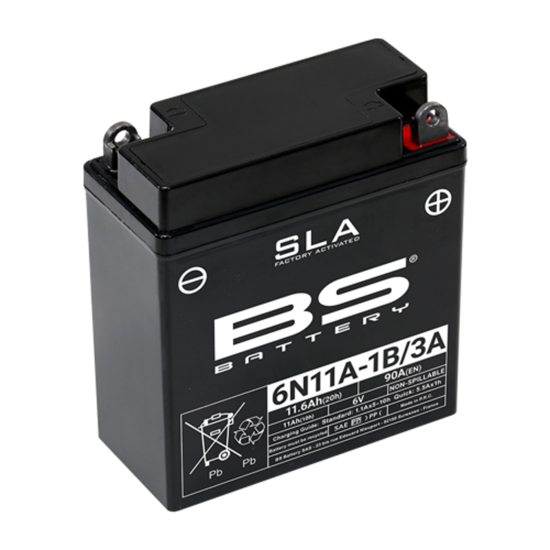 BS BATTERY Batería activada sin mantenimiento SLA 6N11A 1B/3A 1114578
