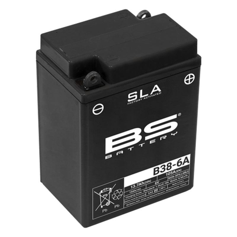 BS BATTERY Maintenance free activated B38 6A 1114582