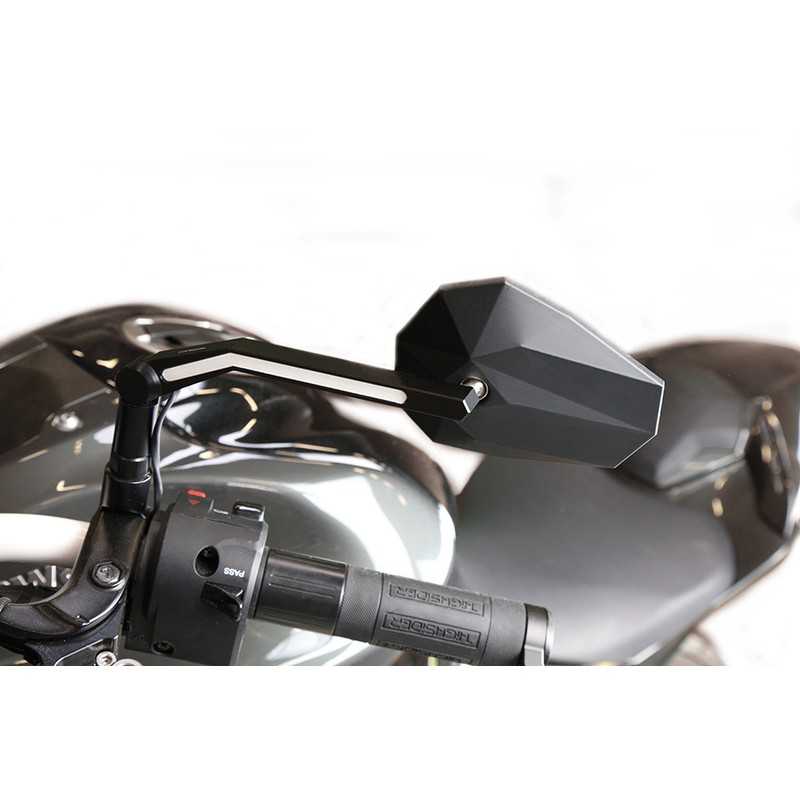HIGHSIDER Handlebar rearview mirror with position light STEALTH -X3 LED 1108388