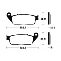 TECNIUM Sintered motorcycle brake pads MTR127 1090550