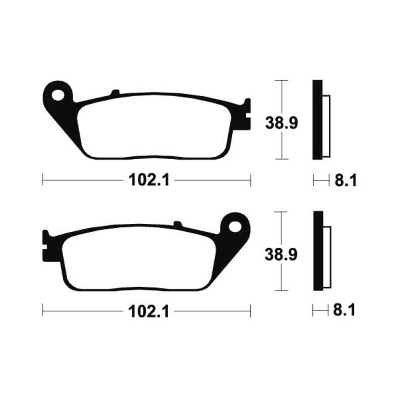 TECNIUM Sintered motorcycle brake pads MTR127 1090550