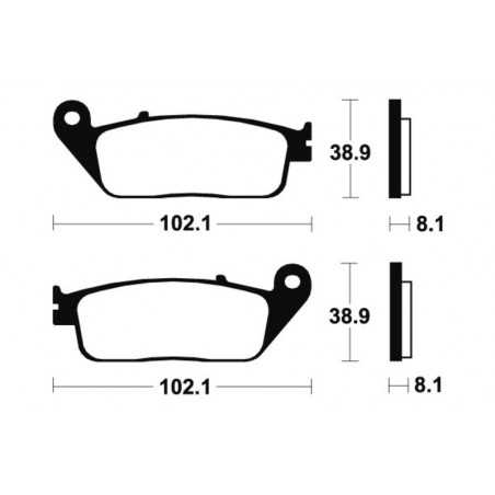 TECNIUM Pastillas de freno sinterizadas para moto MTR127 1090550
