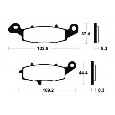 TECNIUM Sintered motorcycle brake pads MTR204 1090559