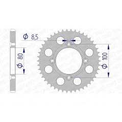 AFAM Ultralight aluminum crown 11110 - 428 1074385001