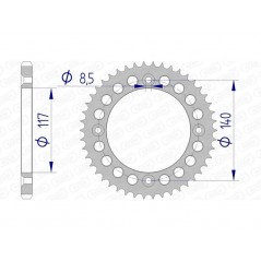AFAM Ultralight anodized aluminum crown 13108 - 428 1074464001