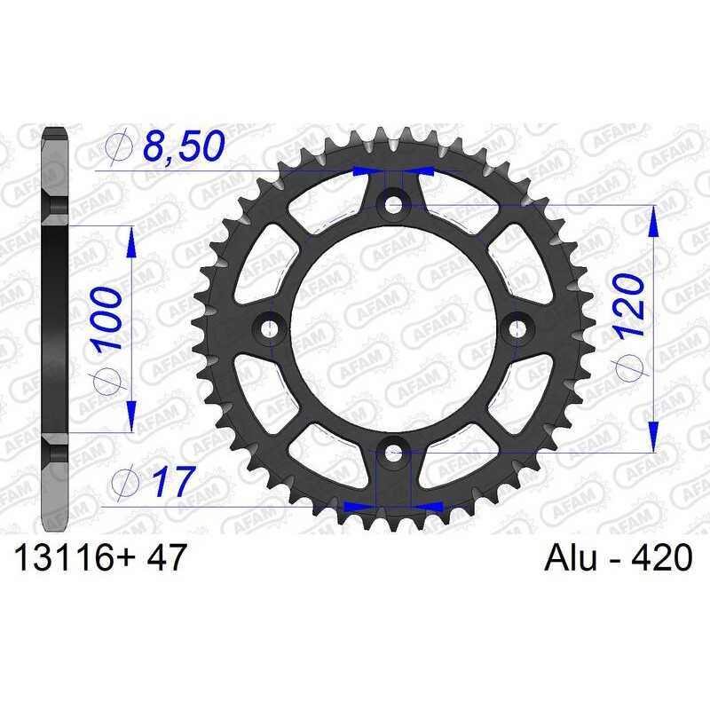 AFAM Ultralight anodized aluminum crown 13116 - 420 1074465001