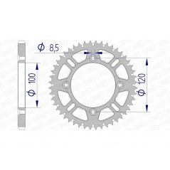 AFAM Ultralight self-cleaning aluminum crown 15104 - 428 1074532001