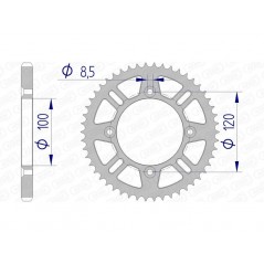 AFAM aluminum crown 15104 - 428 1074533002