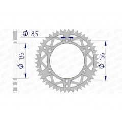 AFAM Ultralight self-cleaning aluminum crown 15206 - 520 1074538001