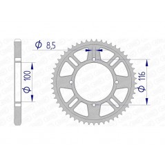AFAM aluminum crown 17105 - 428 1074597001