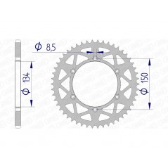 AFAM Ultralight self-cleaning aluminum crown 17206 - 520 1074602002