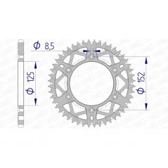 AFAM Ultralight self-cleaning aluminum crown 39300 - 520 1074642001