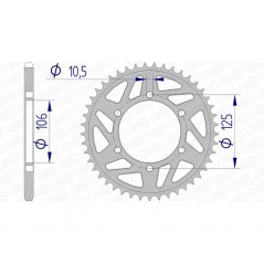 AFAM aluminum crown 87606 - 520 1074766001
