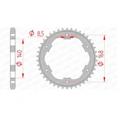AFAM Standard steel crown 92634 - 525 1074789001
