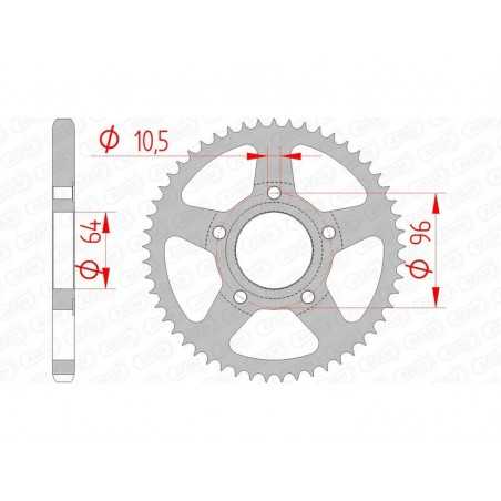 AFAM Standard steel crown 10203 - 428 1074326001