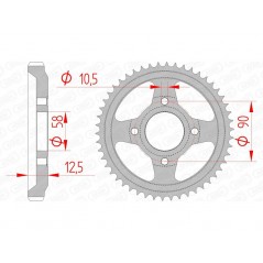 AFAM Standard steel crown 10216 - 428 1074333001