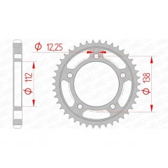 AFAM Standard steel crown 10508 - 530 1074363001