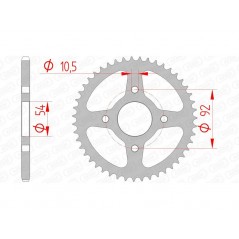AFAM Standard steel crown 12115 - 420 1074407001