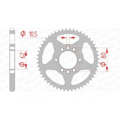 AFAM Standard steel crown 12204 - 428 1074413001