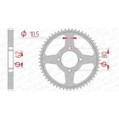 AFAM Standard steel crown 12224 - 428 1074420001
