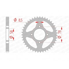 AFAM Standard steel crown 14201 - 428 1074489001