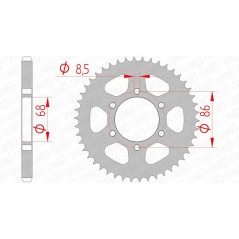 AFAM Standard steel crown 16201 - 428 1074553001