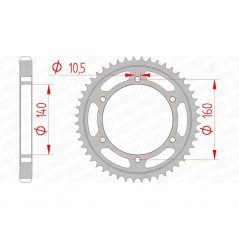 AFAM Standard steel crown 16701 - 530 1074591001