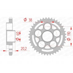 AFAM Standard steel crown 50800 - 525 1074678001