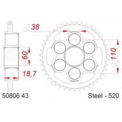 AFAM Standard steel crown 50806 - 520 1074682001
