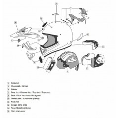 ARAI Replacement kit visor plates for helmet TOUR-X4 8002921002