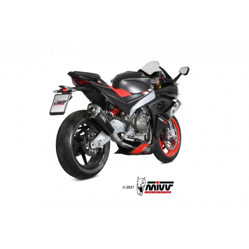 MIVV Complete motorcycle exhaust high position / HIGH UP SPORT FULL SYSTEM 2X1 X-M1 TITANIUM A.013.LC4T