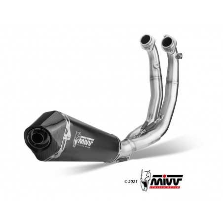 MIVV Complete motorcycle exhaust high position / HIGH UP SPORT FULL SYSTEM 2X1 X-M1 TITANIUM A.013.LC4T