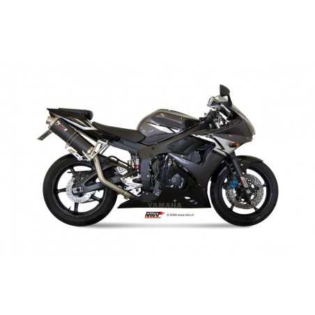 MIVV High position motorcycle exhaust / HIGH UP SPORT SLIP-ON OVAL CARBON AY.013.L3