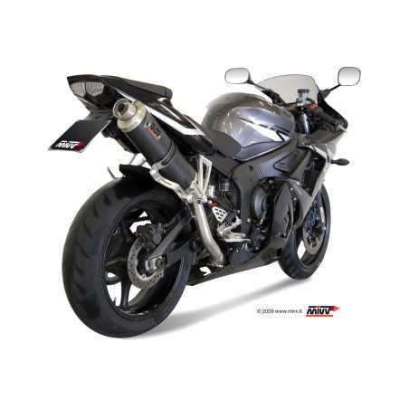 MIVV High position motorcycle exhaust / HIGH UP SPORT SLIP-ON OVAL CARBON AY.013.L3