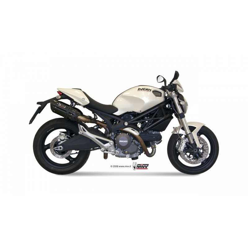 MIVV Escape moto posicion STANDARD SPORT 2 SLIP-ON SUONO BLACK WITH CARBON CAP D.023.L9