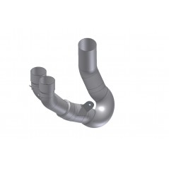 MIVV Tubo colector completo moto compatible con escapes originales y SPORT NO-KAT D.045.C1