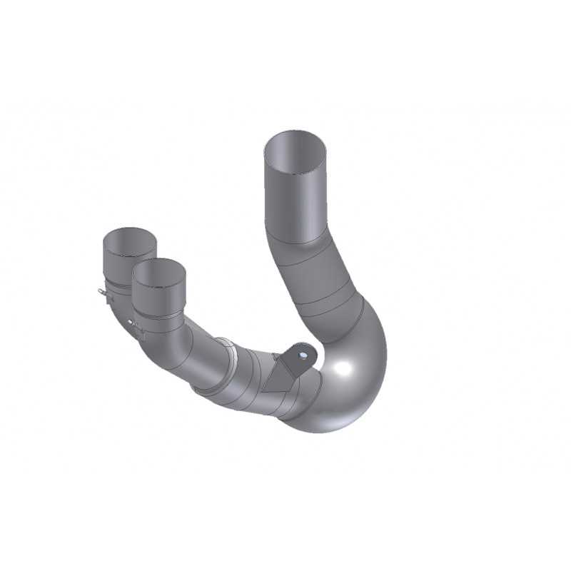 MIVV Tubo colector completo moto compatible con escapes originales y SPORT NO-KAT D.045.C1