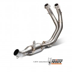 MIVV Tubo colector completo moto compatible con escapes originales y (H.051 ONLY) SPORT NO-KAT H.051.C1