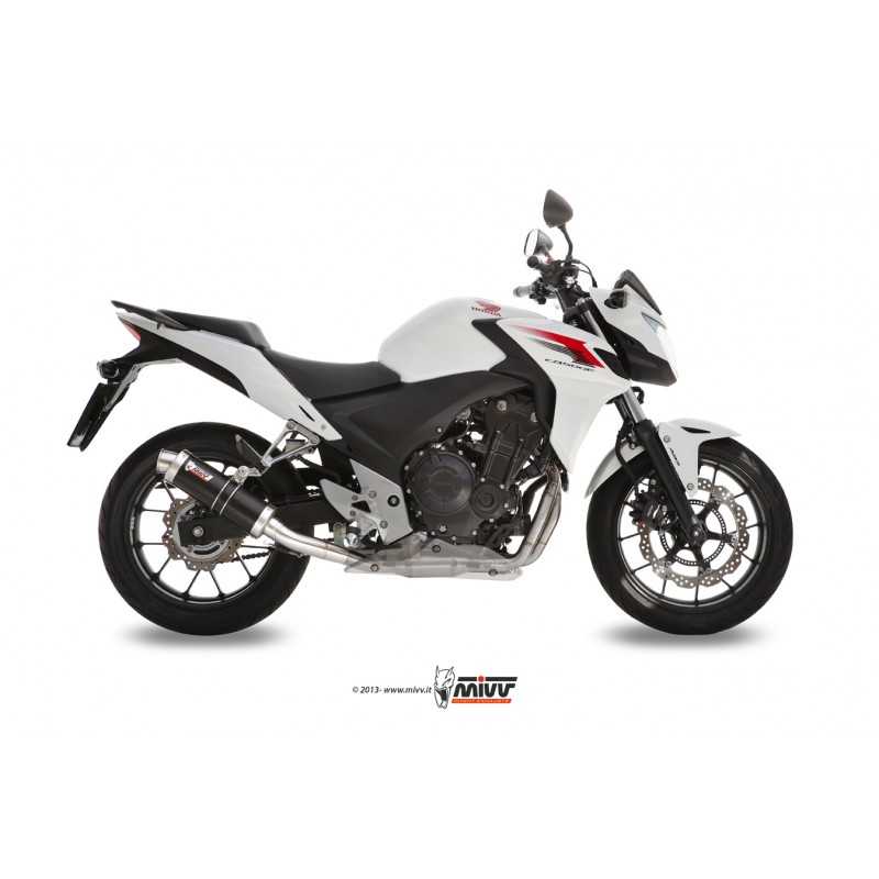 MIVV Escape moto posicion STANDARD SPORT SLIP-ON GP BLACK INOX H.051.LXB