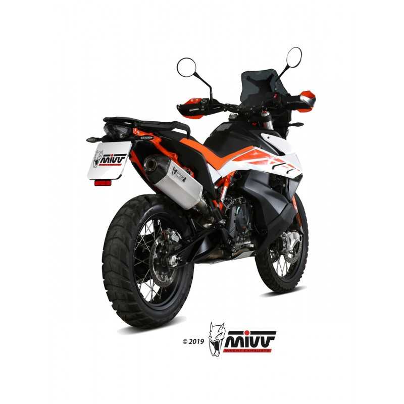 MIVV Motorcycle exhaust position STANDARD SPORT SLIP-ON OVAL CARBON WITH CARBON CAP KT.021.LEC